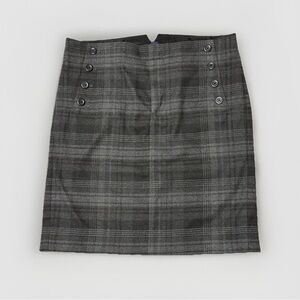 Gap gray plaid stretch straight skirt size 8